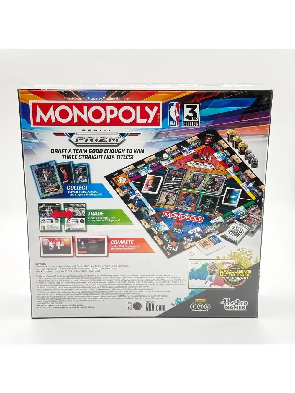 24-25 Panini Prizm Monopoly NBA Basketball Trading Card Game 3rd Edition Sealed